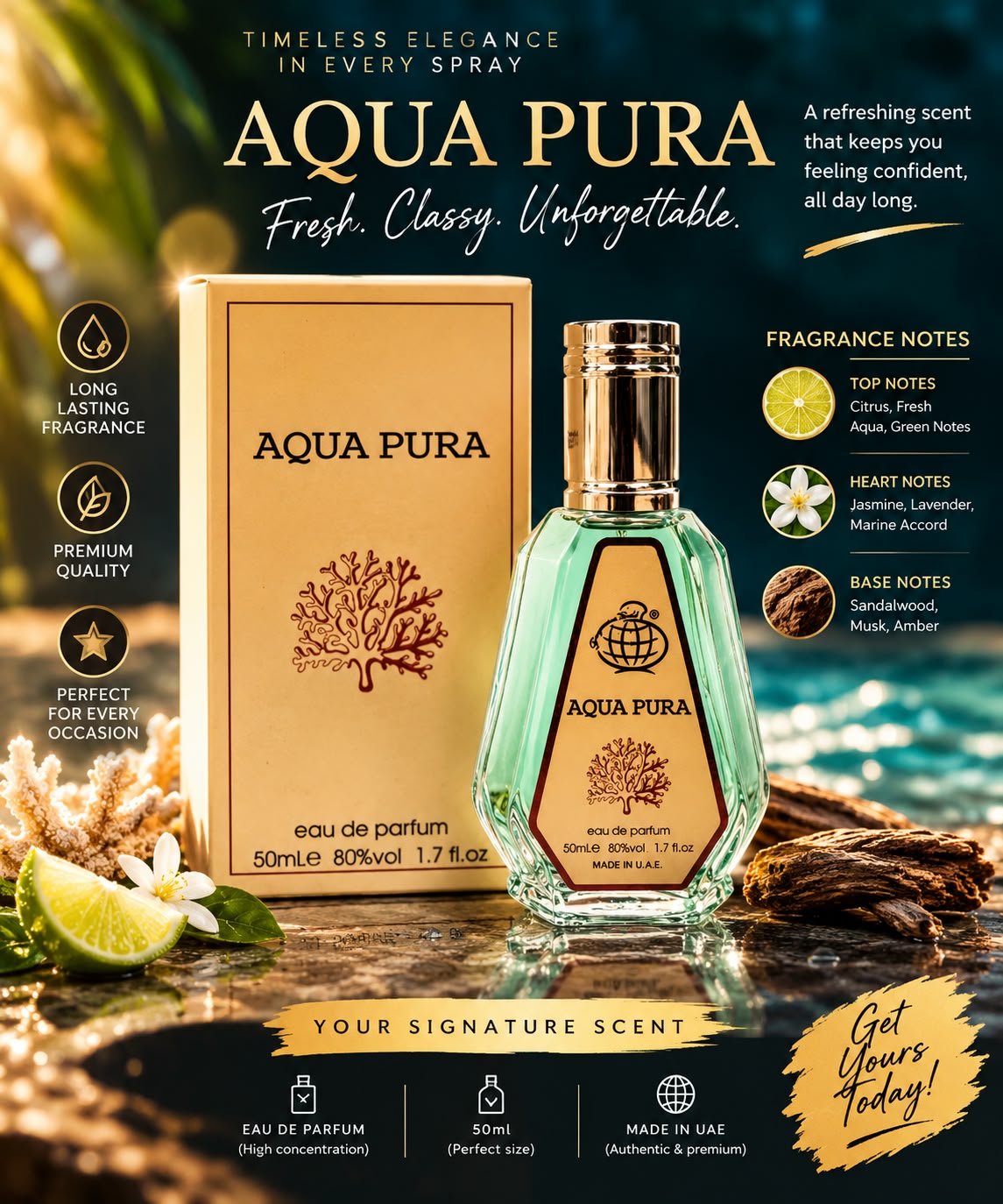 Aqua Pura Eau De Parfum - 50ml